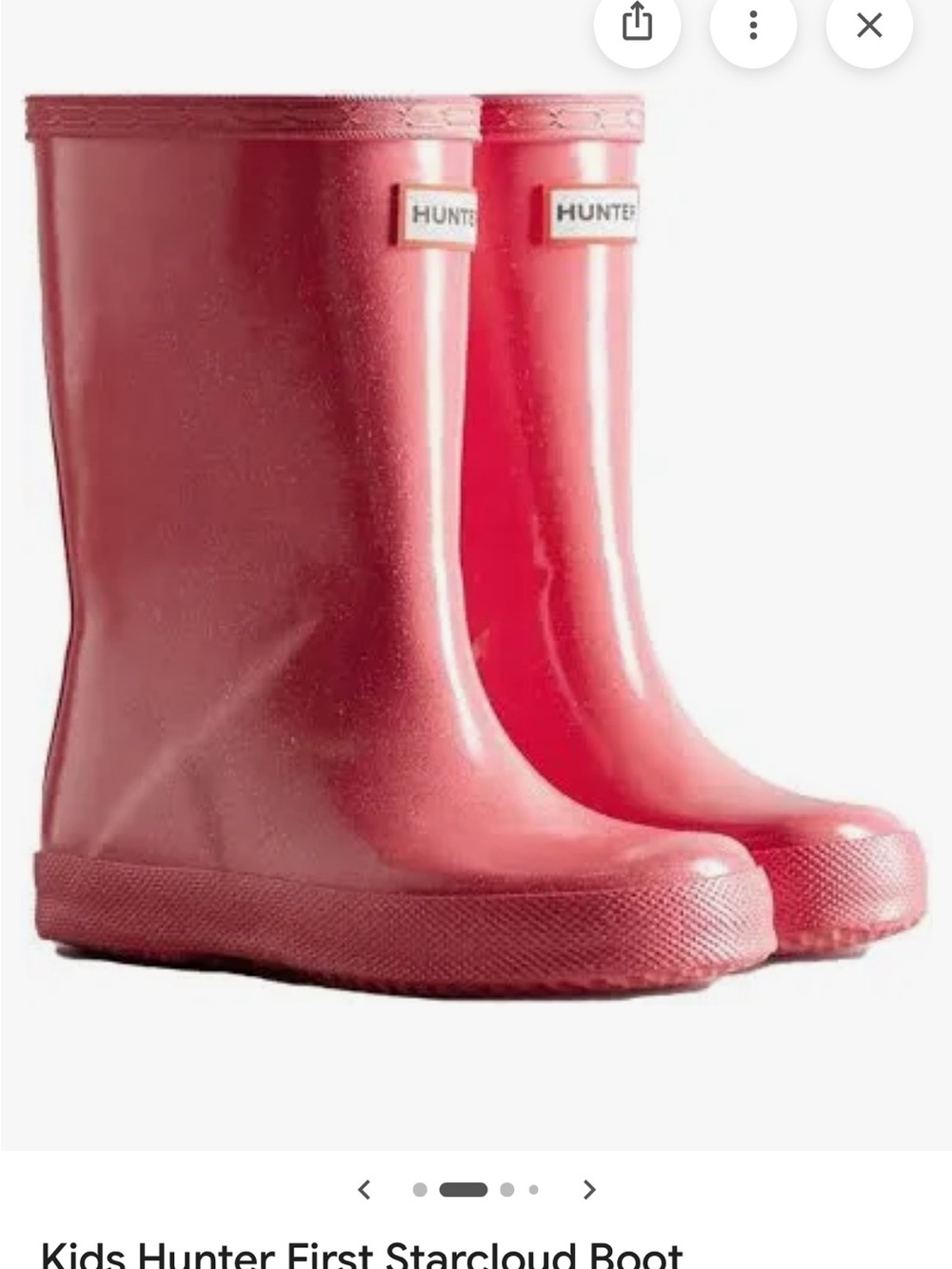 Hunter Kids Pink Rain Boots